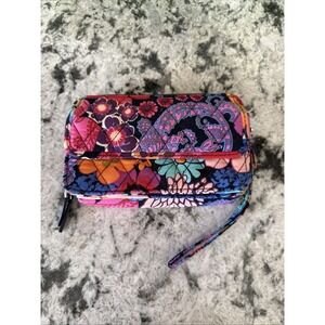 Vera Bradley Pink/Purple Quilted Floral Wallet With Wristlet